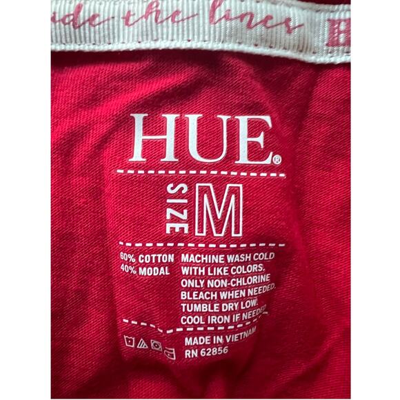 HUE TOP WOMENS MEDIUM LONG SLEEVE LOUNGE SLEEP T-SHIRT MODAL COTTON RED NEW! - Picture 4 of 7